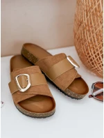 Dámské žabky beige Dstreet model 21990181 - FashionStreet