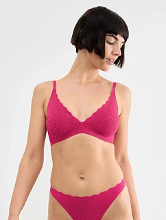 Podprsenka bez kostíc ZERO Feel Bliss THE UP P Bra – Berry – SLOGGI