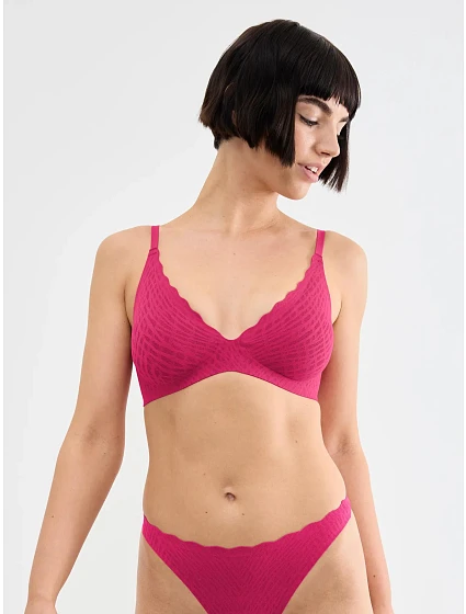 Podprsenka bez kostíc ZERO Feel Bliss THE UP P Bra – Berry – SLOGGI Podprsenka bez kostíc ZERO Feel Bliss THE UP P Bra – Berry – SLOGGI