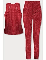 Červený sportovní komplet top a legíny model 18433385 - J.STYLE Červený sportovní komplet top a legíny model 18433385 - J.STYLE