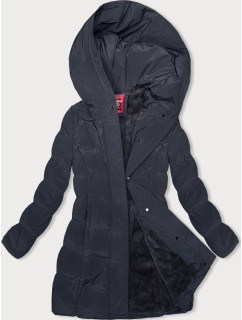 Tmavomodrá zimná bunda s kapucňou (2M-023)