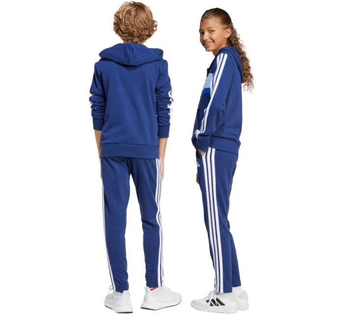 Detské tepláky adidas Seasonal Essentials Tiberio 3-Stripes French Terry navy blue JI6035