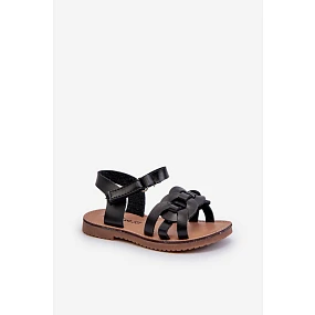 Detské sandále so zapínaním na suchý zips Black Sarniema Detské sandále so zapínaním na suchý zips Black Sarniema