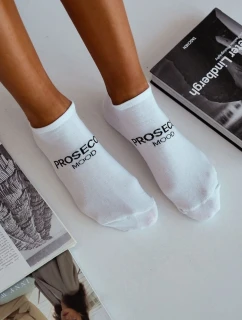 Stopki Damskie PROSECCO MOOD Biało-Czarne