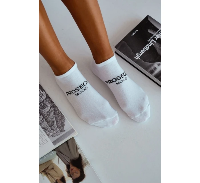 Stopki Damskie PROSECCO MOOD Biało-Czarne