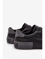 Męskie Trampki Eko Skórzane Big Star OO174019 Czarne