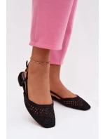 Prodyšné baleríny z eko semiše černé Farivelle