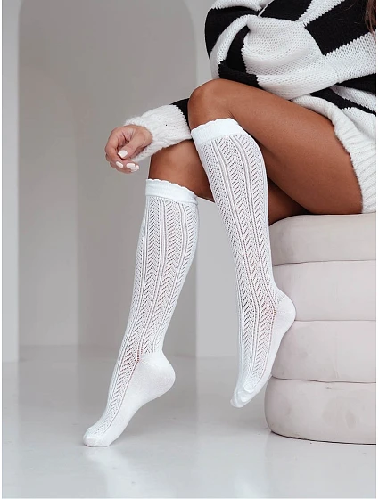 Podkolienky Azure 330 001 White – Milena Podkolienky Azure 330 001 White – Milena