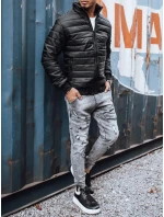 Pánska prechodná prešívaná bunda čierna FashionStreet TX3270z
