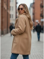 Dámský zimní kabát Teddy Fur beige Dstreet model 21994611 - FashionStreet
