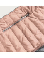 Ružová dámska bunda s kapucňou (DL011)