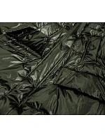 Dámska metalická zimná bunda s kapucňou khaki (8295) Dámska metalická zimná bunda s kapucňou khaki (8295)