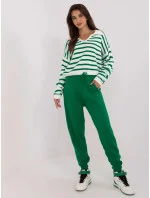 úpletový dámský pruhovaný komplet model 20835902 - Factory Price
