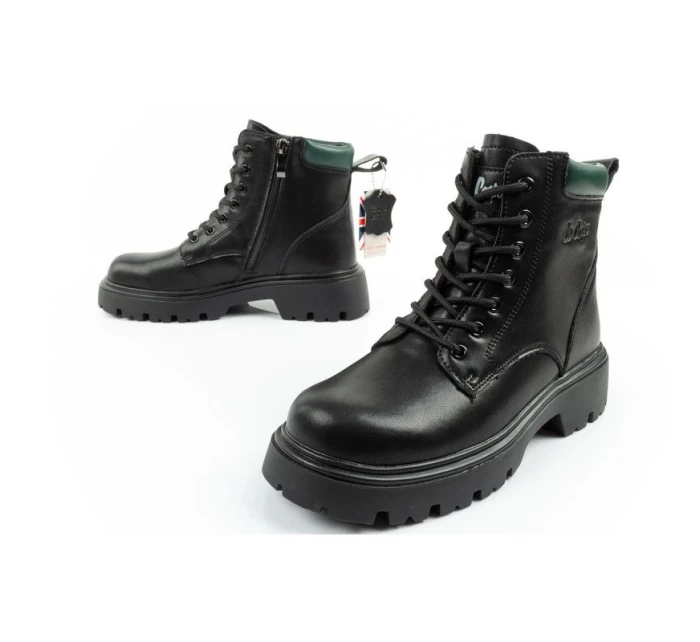 boty dámské model 21406141 boty kožené zateplené šněrovací dámské boty - Lee Cooper