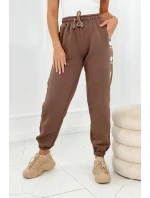Bavlnené nohavice Amour mocca