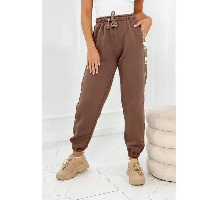 Bavlnené nohavice Amour mocca