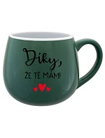 ĎAKUJEM, ŽE ŤA MÁM! - zelený keramický hrnček 300 ml