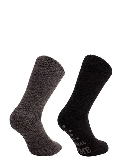 Pánske domáce ponožky 21460 sivé - WiK