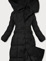 Dámska zimná bunda s opaskom J Style Black (5M3227-392)