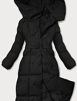 Dámska zimná bunda s opaskom J Style Black (5M3227-392)