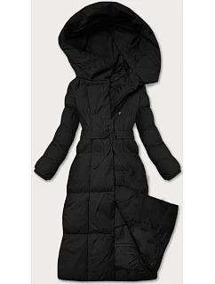 Zimowa damska kurtka z paskiem czarna model 21247762 - J.STYLE