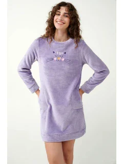 Vamp - Flísová nočná košeľa s vreckami 21305 - Vamp