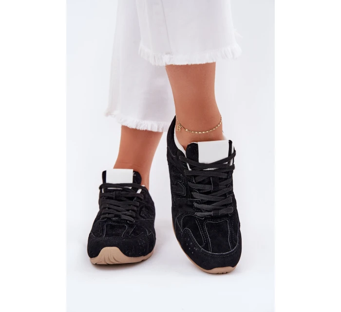 Dámské Sportovní Boty Z Eko Semiše Černé model 21701308 - Boto