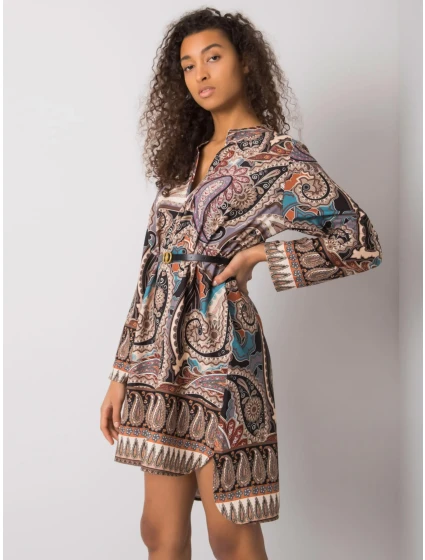 Šaty DHJ SK 5766 1.32X čierna a béžová Šaty DHJ SK 5766 1.32X čierna a béžová