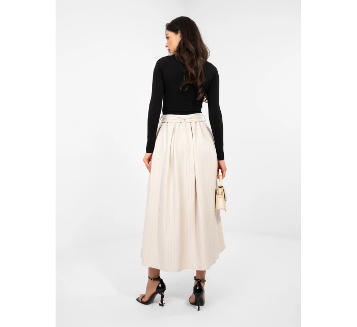 Spódnica IT SD model 22011394 jasny beżowy - FPrice Spódnica IT SD model 22011394 jasny beżowy - FPrice