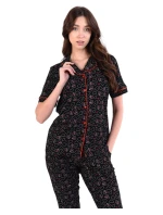 Dámske pyžamo 180/162 čierne so srdiečkami - Karol