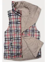 Tmavě béžová oboustranná dámská vesta model 18471362 - Miss TiTi