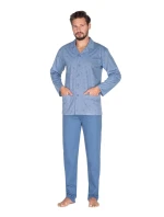 Pánske pyžamo 444 svetlo modrá plus - REGINA Pánske pyžamo 444 svetlo modrá plus - REGINA