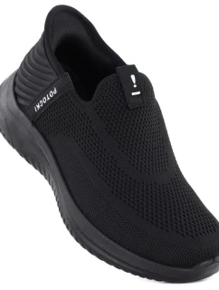 Dámska športová obuv slip on black Potocki BK01312