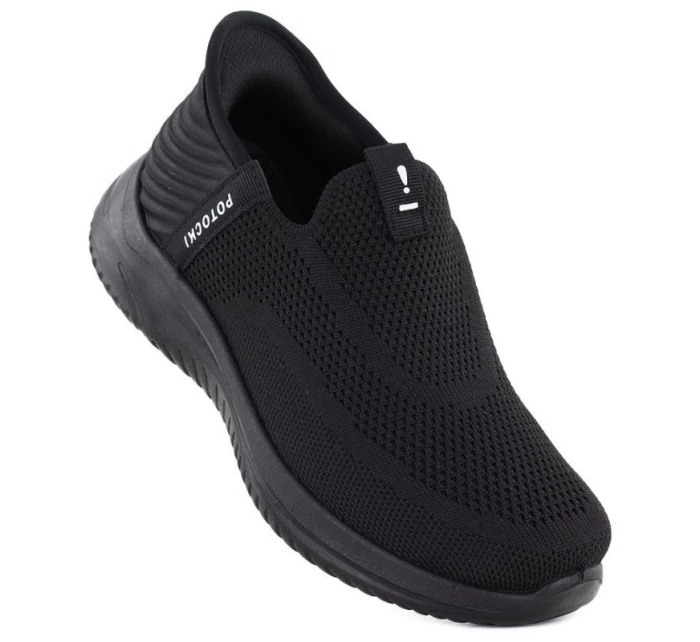 Dámska športová obuv slip on black Potocki BK01312 Dámska športová obuv slip on black Potocki BK01312