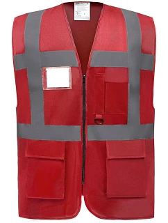 Yoko HVW 801 Hi-Vis multifunkčná vesta 79.W801 červená