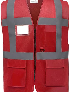 Yoko HVW 801 Hi-Vis multifunkčná vesta 79.W801 červená