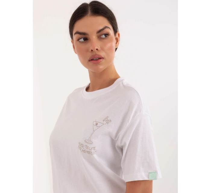 T shirt model 21795532 biały - FPrice