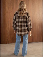 Kurtka damska w oversize brązowa model 22365113 - FashionStreet Kurtka damska w oversize brązowa model 22365113 - FashionStreet