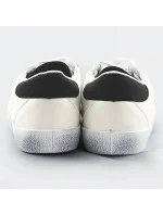 Dvojfarebné bielo-čierne dámske šnurovacie trampky (6340)