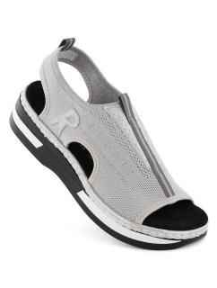 Pohodlné sandále Rieker W RKR686 metalic
