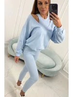model 18752910 set mikina + top + legíny modrá - K-Fashion model 18752910 set mikina + top + legíny modrá - K-Fashion