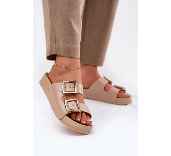 Damskie Klapki Gładkie Pachnące ZAXY NN285092 Beżowe