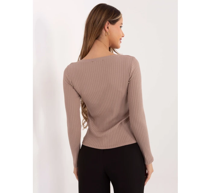 Bluzka RV BZ model 21799682 ciemny bezowy - FPrice Bluzka RV BZ model 21799682 ciemny bezowy - FPrice