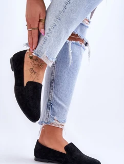 Semišové pohodlné mokasíny Black Giovana