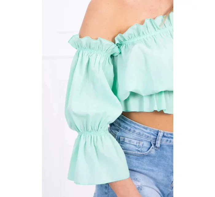 Dámsky letný top 5435 tyrkysová - Kesi