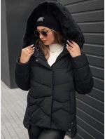 Kurtka damska zimowa FIXMIX pikowana z kapturem czarna FashionStreet TY4672