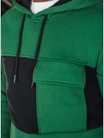 Pánská mikina s kapucí tmavě zelená Dstreet model 21986051 - FashionStreet Pánská mikina s kapucí tmavě zelená Dstreet model 21986051 - FashionStreet