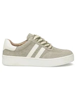 Filippo DP7512 dámske kožené tenisky na platforme v khaki farbe