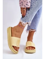 Damskie Klapki Big Star LL274427 Żółte