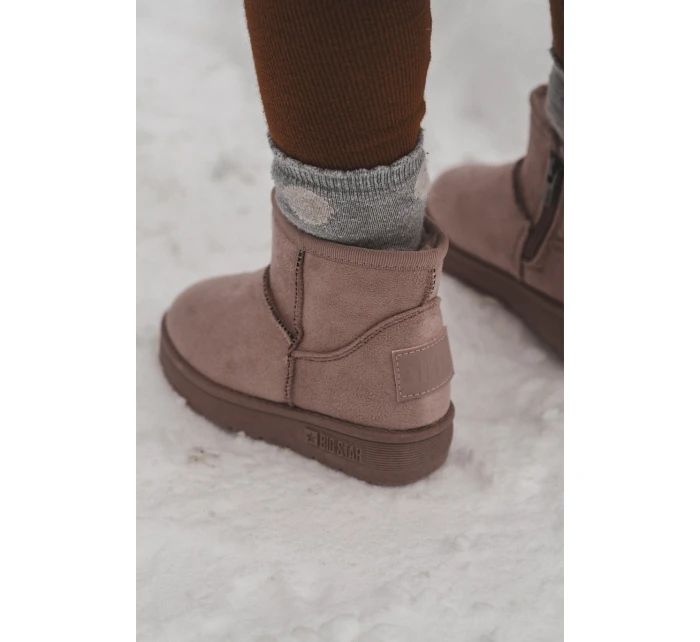 Dziecięce Śniegowce Ocieplane Na Suwak Różowe Big Star MM374101